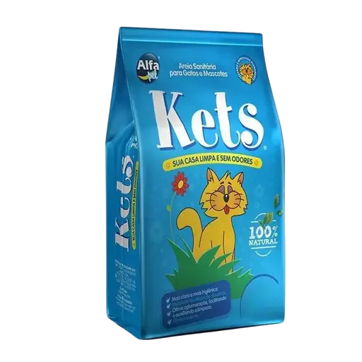 Areia Higiênica Kets Comum Alfapet 4kg