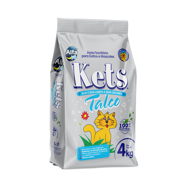 Areia Sanitária Kets Talco Alfapet 4kg