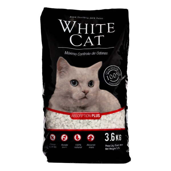 Areia Sanitaria White Cat 3,6kg