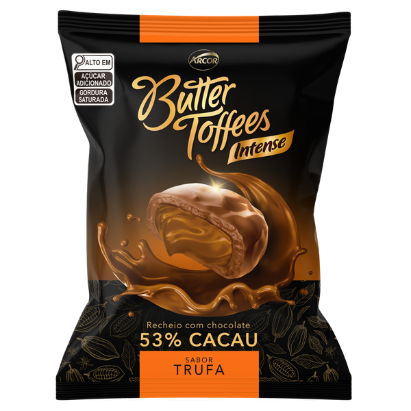 Bala Arcor Butter Toffee Intense Trufa 90g
