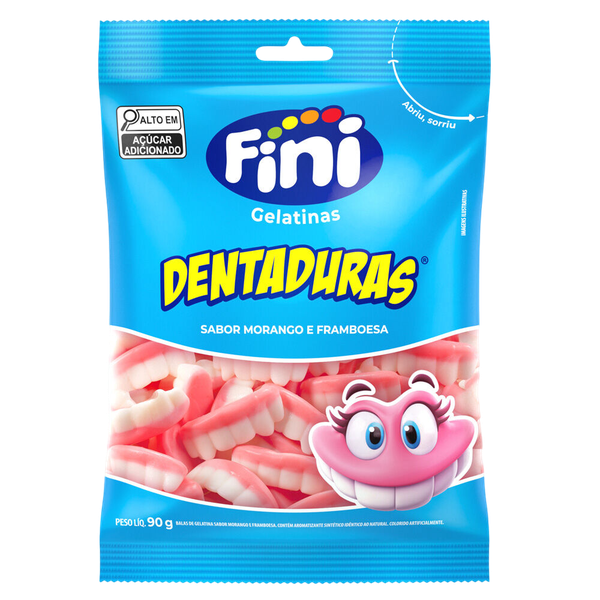 Bala Fini Gelatina Dentadura 90g