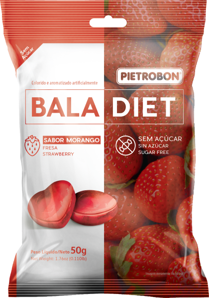 Bala Super Fresh Diet Morango 50g