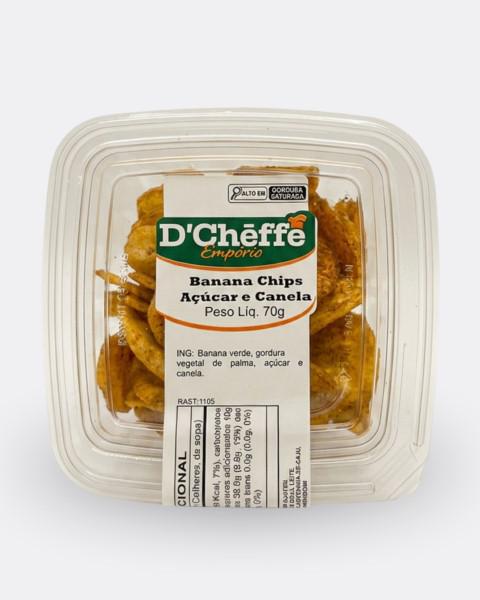 Banana Chips Com Acucar e Canela Dcheffe 70g