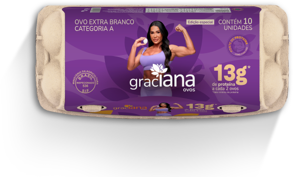 Bandeja de Ovos Brancos Grande Extra Graciana C/10