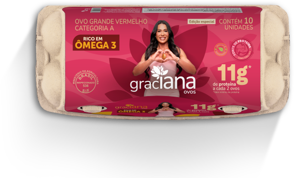 Bandeja de Ovos Vermelhos Grande Ômega 3 Graciana C/10