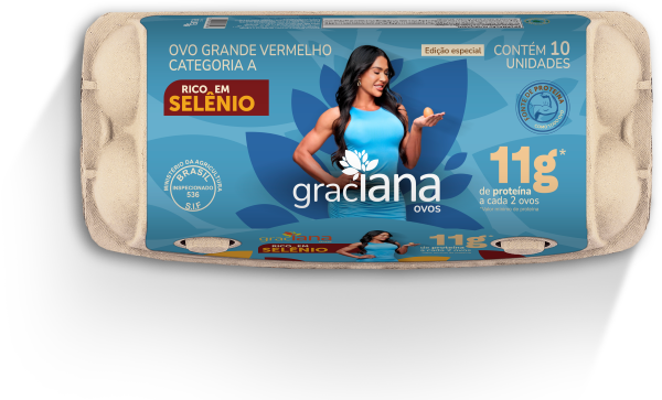 Bandeja de Ovos Vermelhos Grande Selênio Graciana C/10