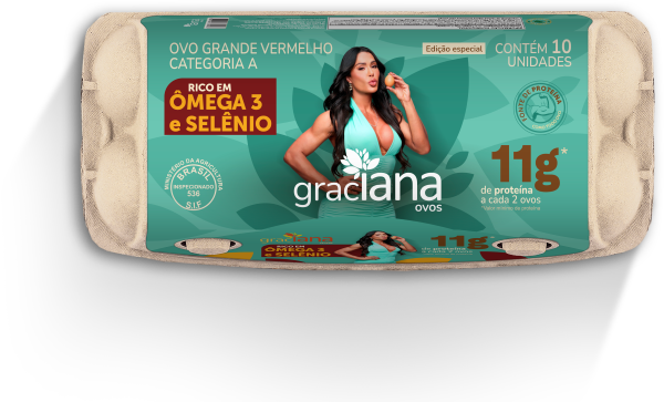 Bandeja de Ovos Vermelhos Grande Selênio + Ômega 3 Graciana C/10