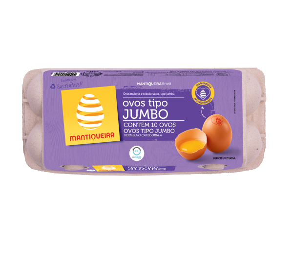 Bandeja de Ovos Vermelhos Jumbo Mantiqueira C/10 Unds
