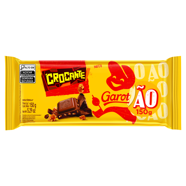 Barra de Chocolate Garoto Crocante 150g