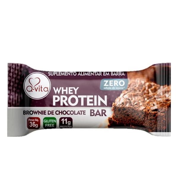 Barra Protein Q-Vita Brownie Chocolate Zero 36g