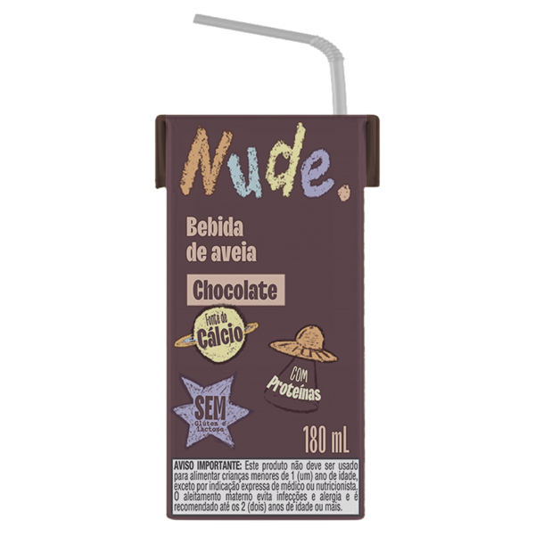 Bebida De Aveia Kids Chocolate Nude 180ml
