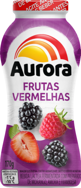 Bebida Láctea Aurora Frutas Vermel 170g