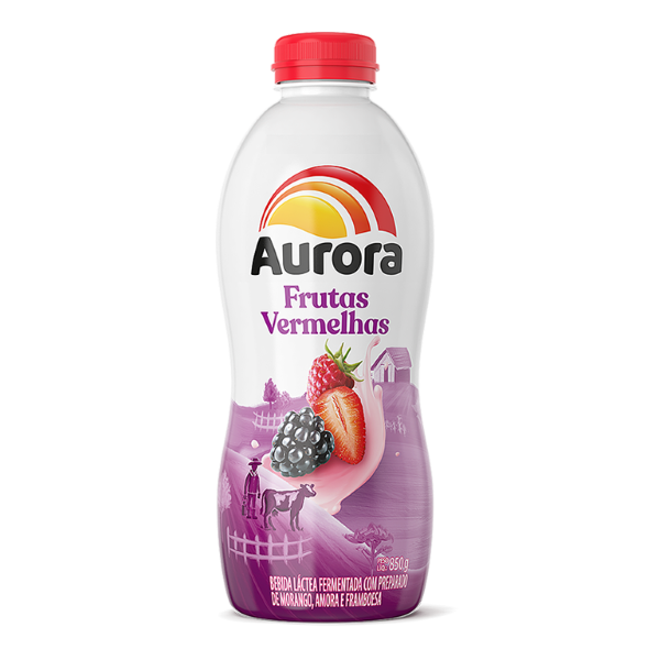 Bebida Láctea Aurora Frutas Vermelhas 850g