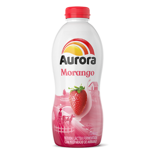 Bebida Láctea Aurora Morango 850g