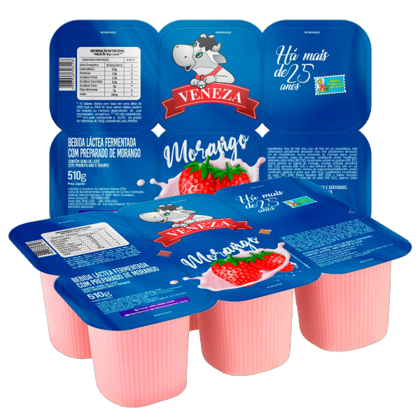 Bebida Láctea Veneza Morango Bandeja 510g