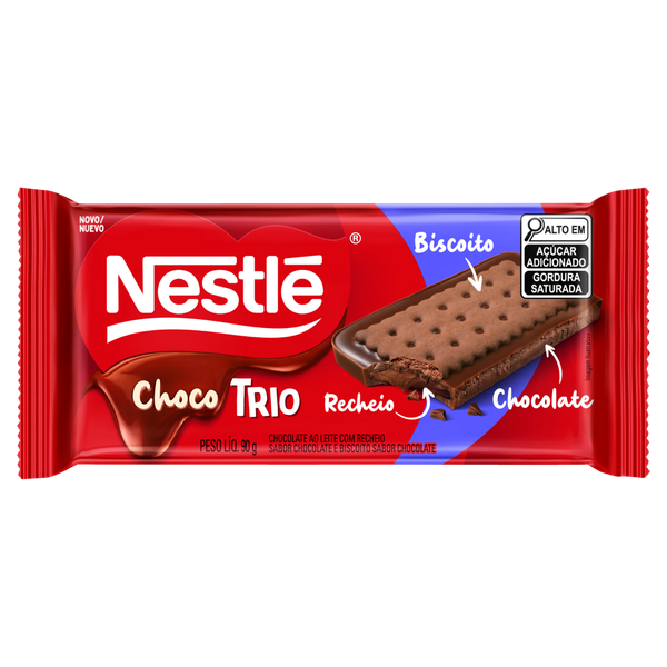 Barra Nestle Chocotrio Chocolate 90g
