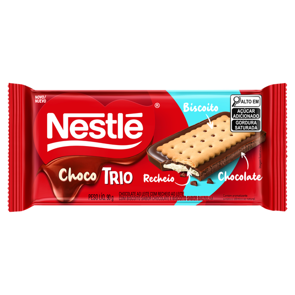 Barra Nestle Chocotrio Ao Leite 90 g
