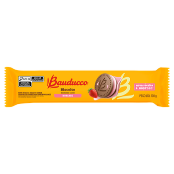 Biscoito Recheado Morango Bauducco 108g