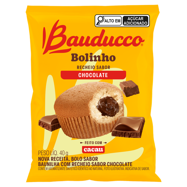 Bolinho Bauducco Baunilha C/ Rech De Chocolate 40g