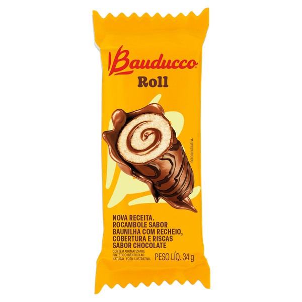 Bolinho Roll Cake Bauducco Chocolate 34g