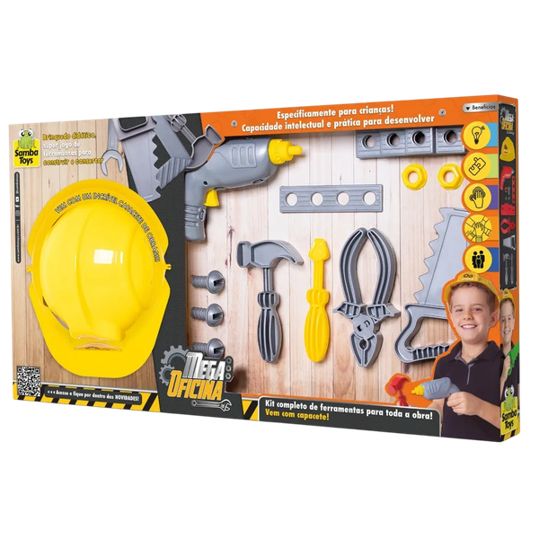 Brinquedo Kit Ferramentas Mega Oficina Samba Toys