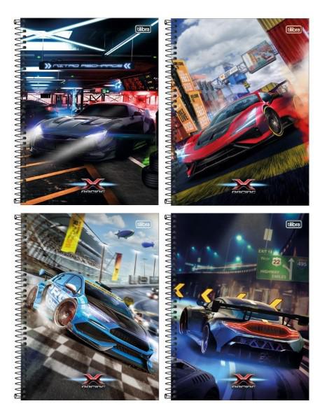 Caderno Tilibra Brochura Cd 1m X-Racing 80f