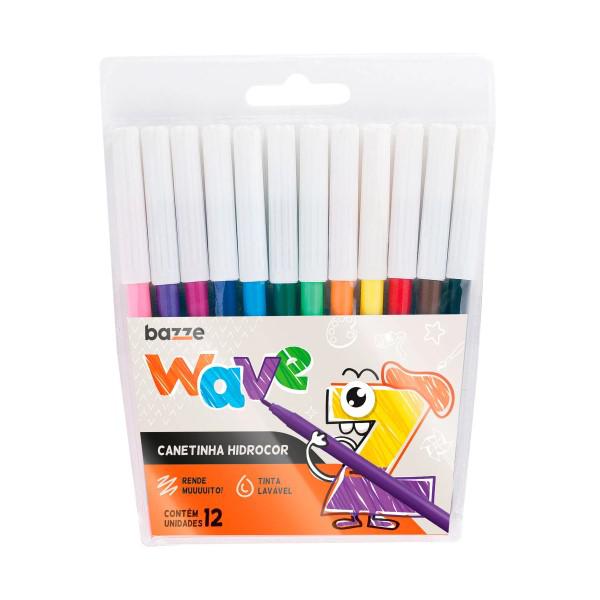 Caneta Hidrocor Tris Bazze Pf Wave C/12 Cores