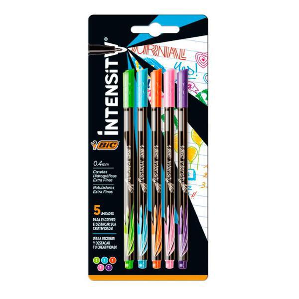 Caneta Hidrografica Bic Intensity 5 Cores