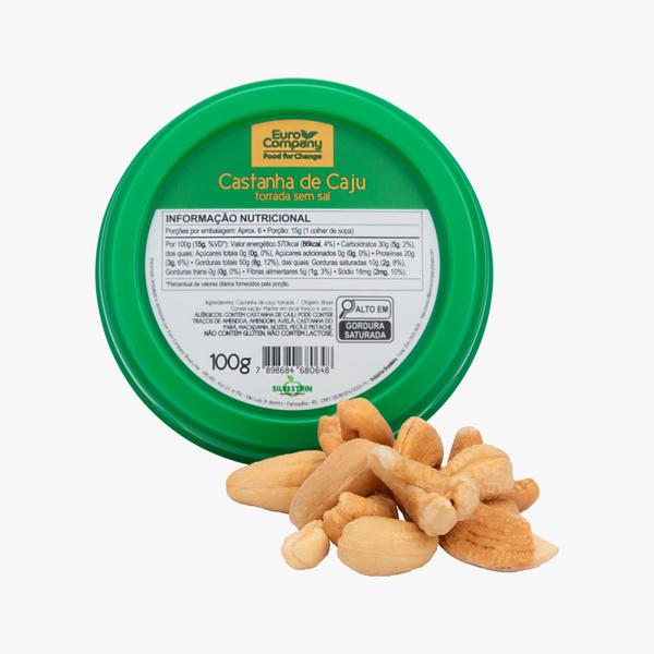 Castanha Caju Torrada Sem Sal Euro Company 100g