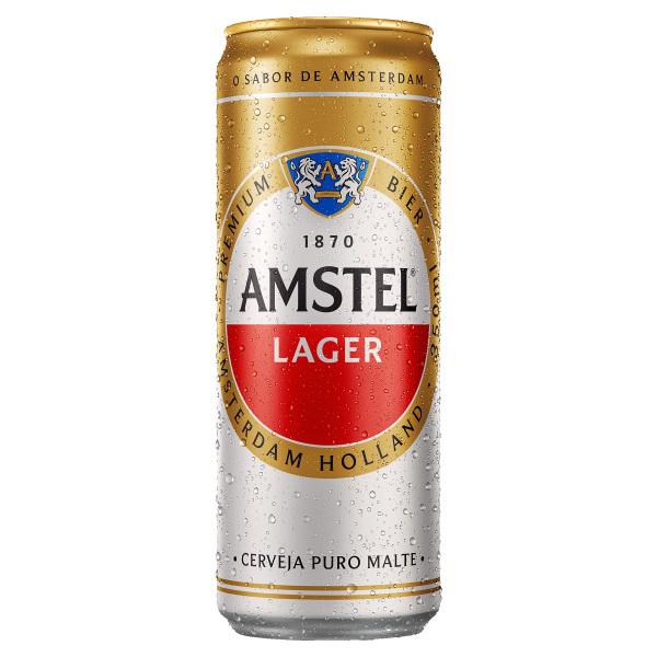 Cerveja Amstel Lager Lata Sleek 350ml