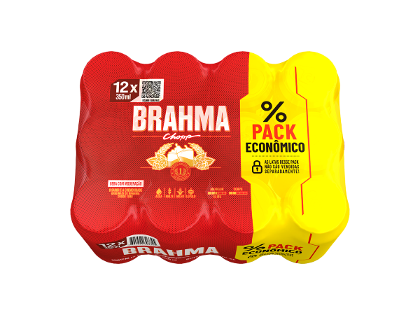 Cerveja Brahma Chopp Lata 350ml Multipack  C/12