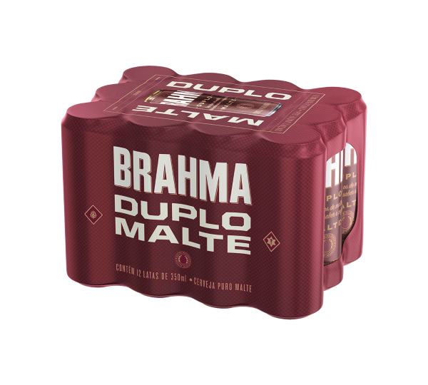 Cerveja Brahma Duplo Malte Lata 350ml  Pack com 12 Unds