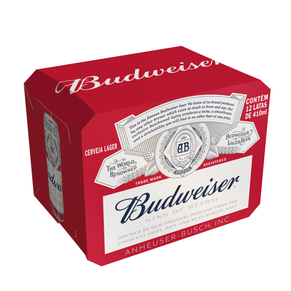 Cerveja Budweiser Latão 473ml Pack c/12
