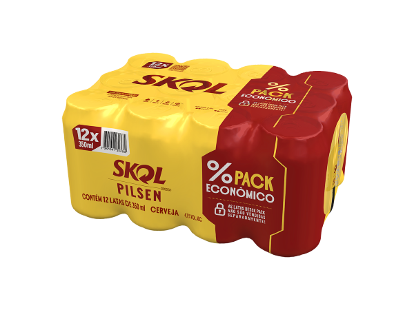 Cerveja Pilsen Skol Pilsen 350ml Pack c/12