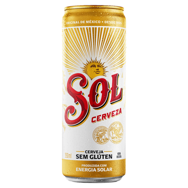 Cerveja Sem Glúten Sol Beer Lata 350ml