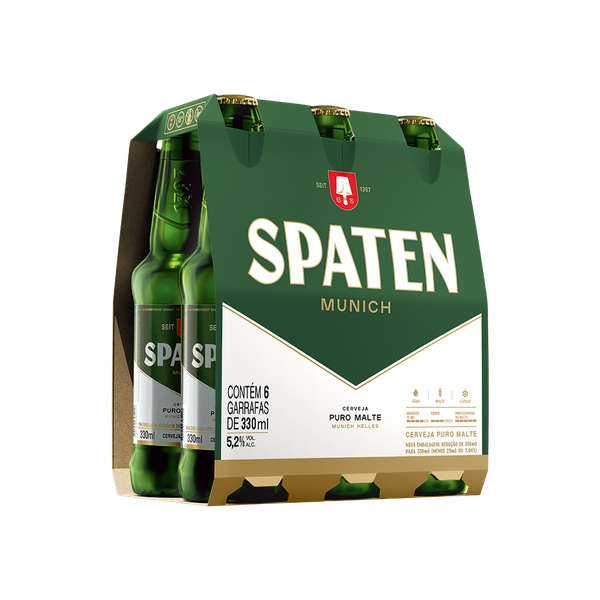 Cerveja Spaten Munich Helles Long Neck 330ml Pack C/6