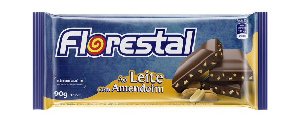 Chocolate Barra Florestal Ao Leite/Amendoim 80g