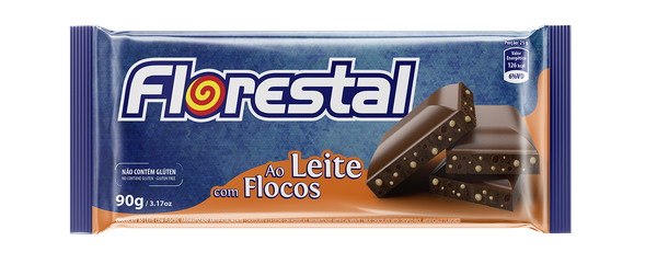 Chocolate Barra Florestal Ao Leite Flocos 80g