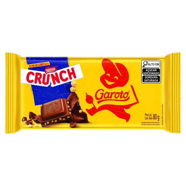 Chocolate Barra Garoto Crunch 80g