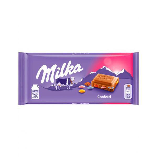 Chocolate Barra Milka Ao Leite Com Confeti 100g