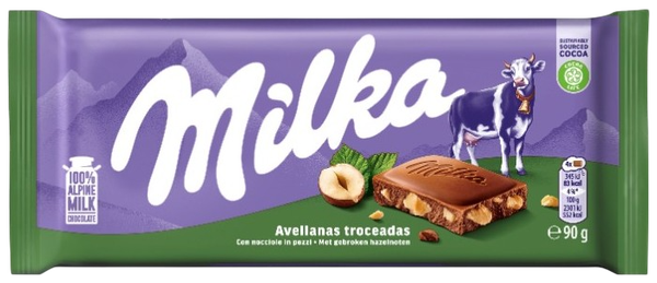 Chocolate Barra Milka Branco C/Avela 90g