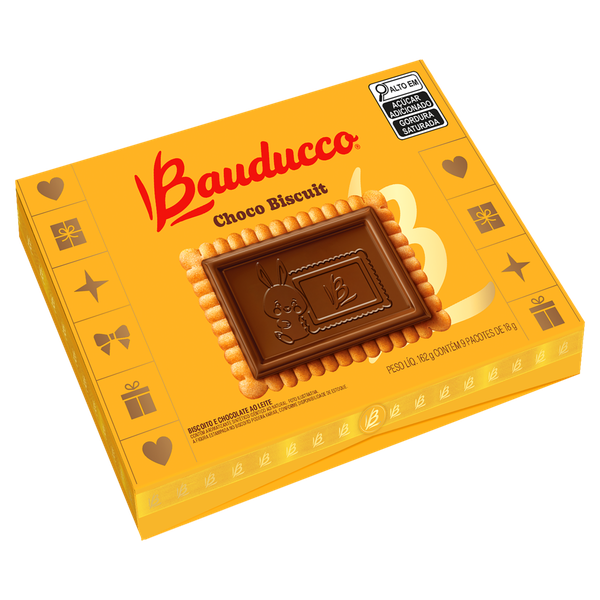 Chocolate Bauducco Biscuit Ao Leite 162g