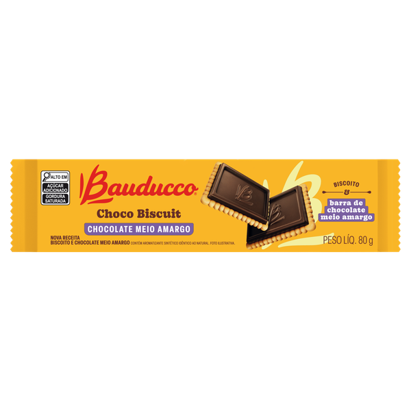 Chocolate Bauducco Meio Amargo 80g