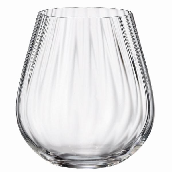 Copo De Crystal Bohemia Sarah Waterfall 380ml (Importação Brasão)