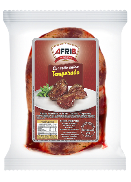 Coração Suino Resfriado Temperado Afrib Kg