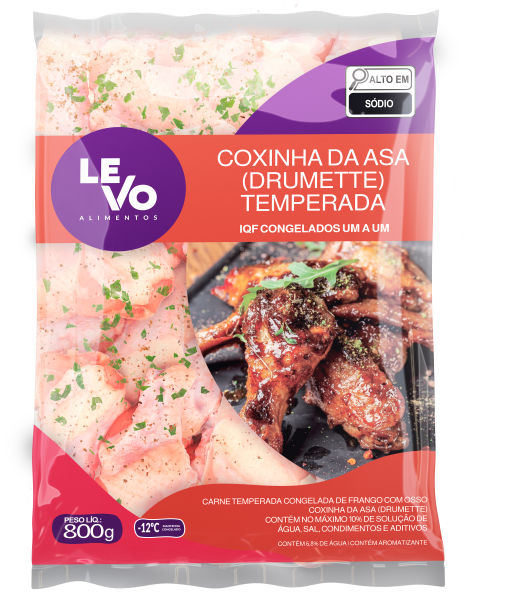 Coxinha Da Asa Temperada Levo Iqf 800g
