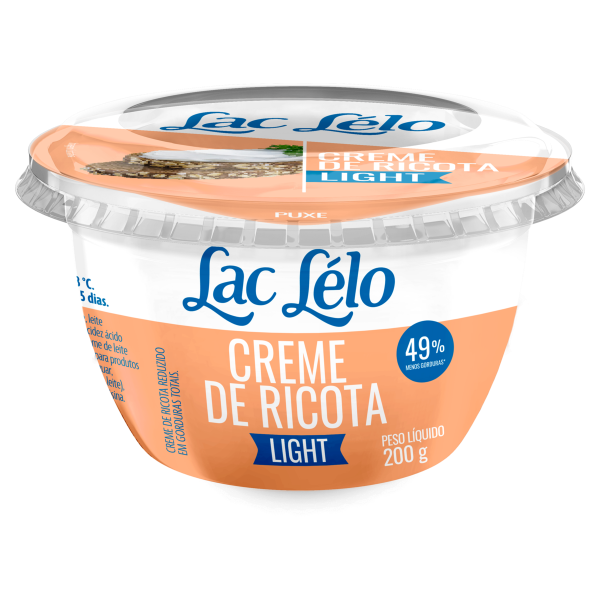 Creme De Ricota Light Lac Lelo 200g