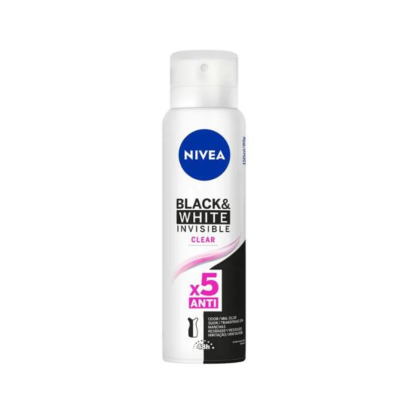 Desodorante Aerosol Nivea Black & White Feminino 150ml