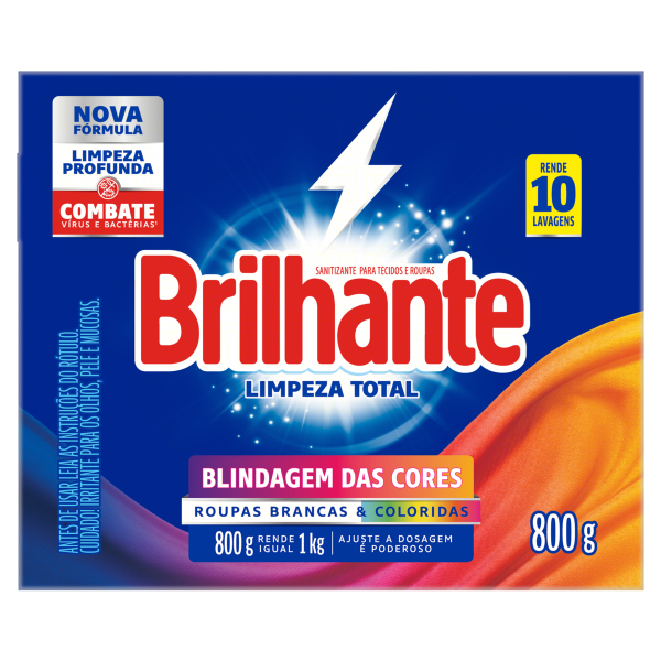 Detergente Pó Brilhante Limp Total Caixa 800g