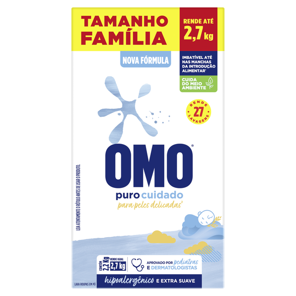 Detergente Pó Omo Puro Cuidado 2,2kg